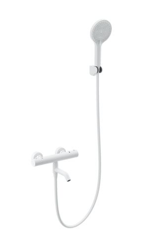 Смеситель для ванны Wonzon & Woghand Inn WW-B2065-A1-MW настенный белый с термостатом