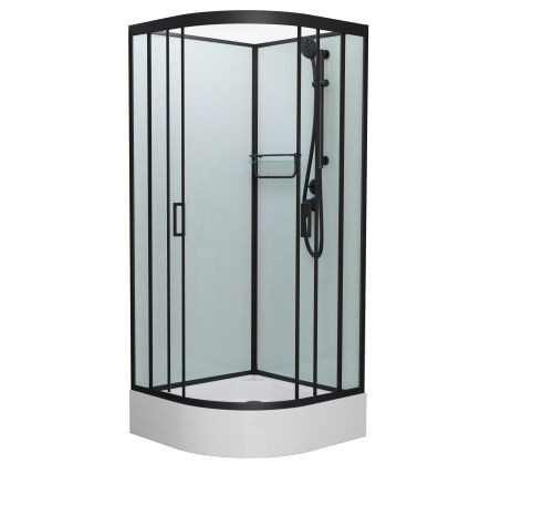 Душевая кабина Frank 140009 90х90 четверть круга без крыши ориентация универсальная