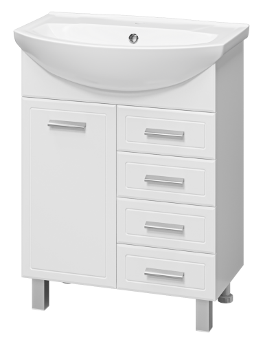 Тумба под раковину Misty Стелла Э-Сте01065-014Я 60х30 напольная цвет белый