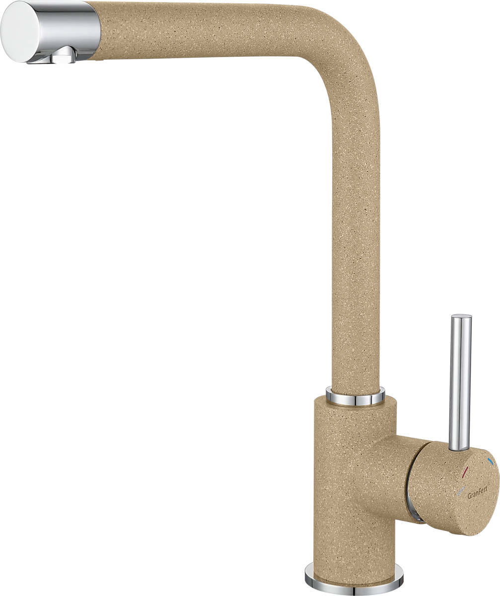 Смеситель для кухни Granfest 3651 песочный на мойку бежевый