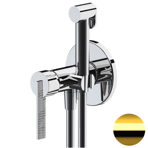Гигиенический душ со смесителем Daniel ANC645BP4DCDO золото