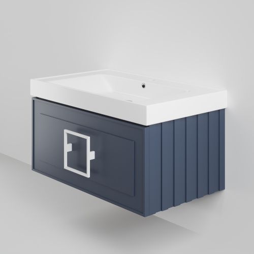 Тумба с раковиной La Fenice CUBO NFNC-01-CUB-BG-80-2-80 80х50 подвесная цвет синий