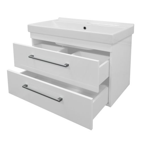 Тумба с раковиной Loranto Модерн CS00039378 80х40 подвесная цвет белый