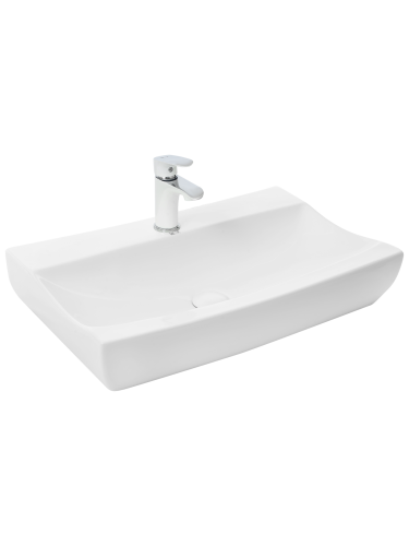 Раковина из сантехнического фаянса WeltWasser WW SK 10000004575 40 см накладная цвет белый 1 отверстие под смеситель