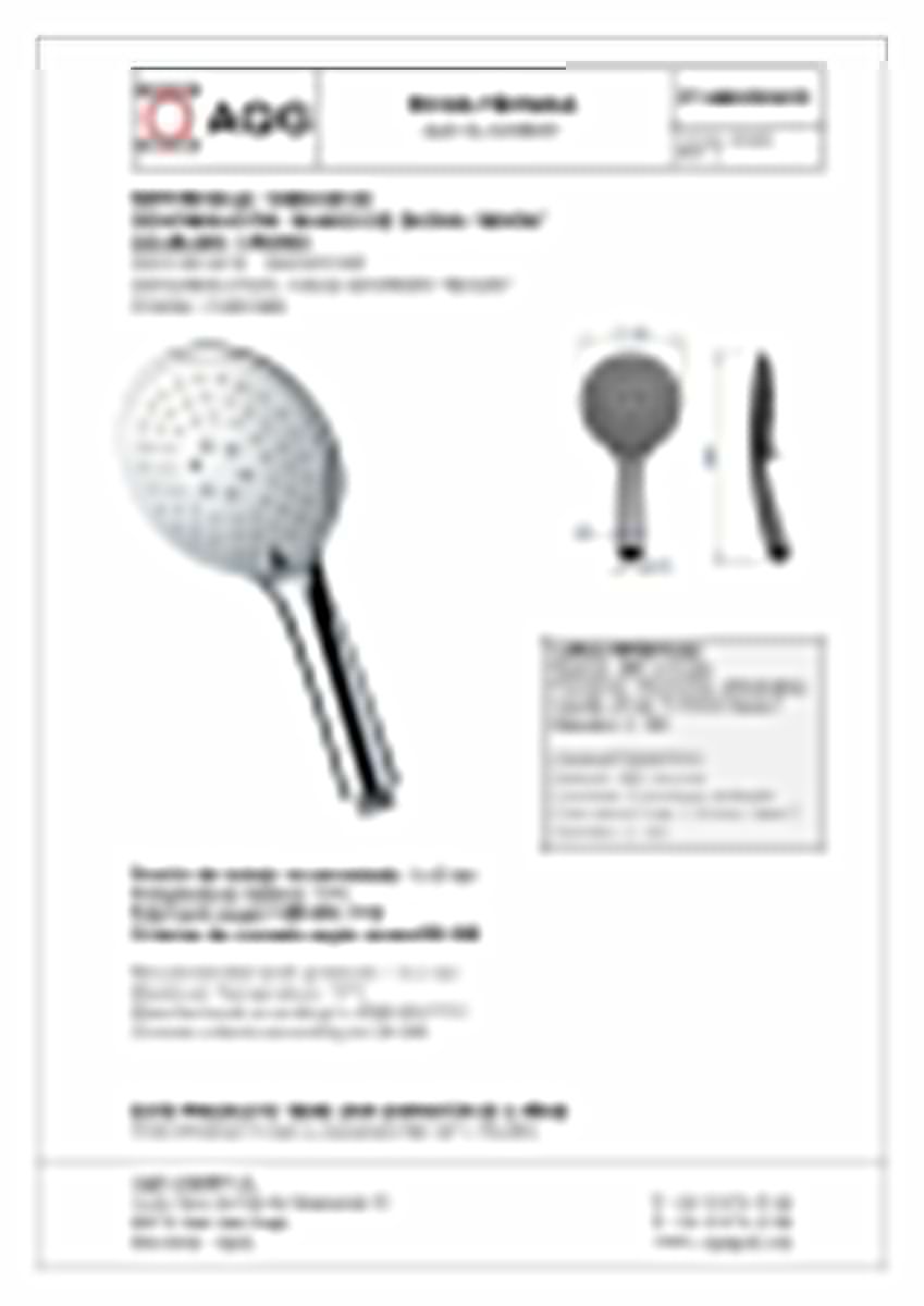 Душевая лейка AQG 10MOO0100 цвет хром - фото 2