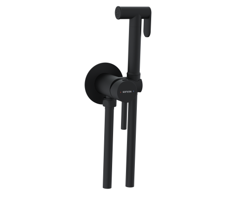 Гигиенический душ со смесителем Sancos Start SC1001MB черный