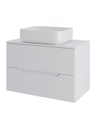 Тумба с раковиной Orange Line Li-70TuwMDF+B05-500W 70х50 подвесная цвет белый