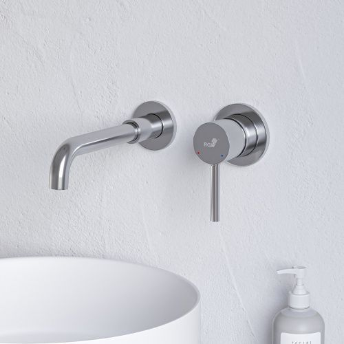 Смеситель для раковины RGW Shower Panels 51140547-01 встраиваемый в стену хром