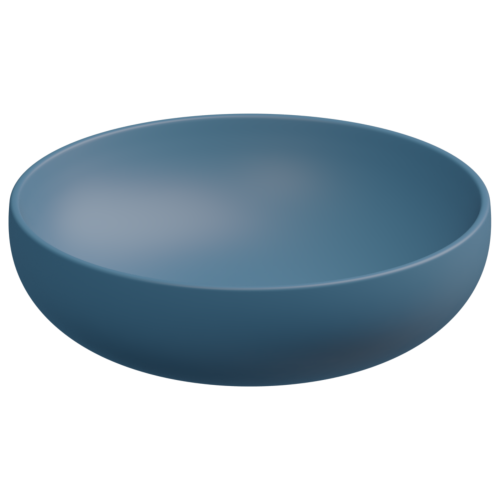 Раковина керамическая GSG Ceramic Design Easy EALAVRO45027 50х50 накладная цвет синий без отверстий под смеситель