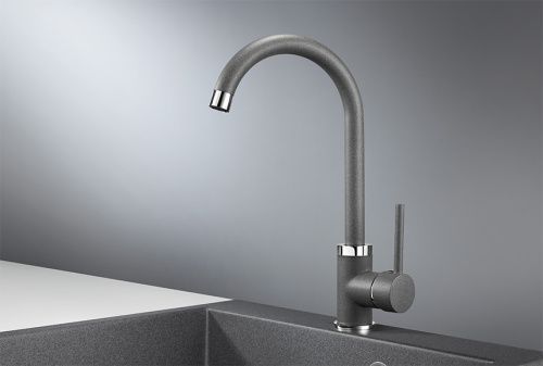 Смеситель для кухни Granula 2125, ГРАФИТ на мойку серый