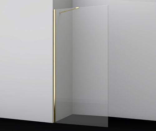 Душевая перегородка Wasserkraft Aisch 55W 55W44 100х200 стекло прозрачное профиль золото