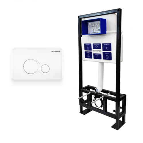 Инсталляция Bettoserb Sava Free Standing SFS40006486G с клавишей смыва BETTOSERB белый глянцевый BRICKS
