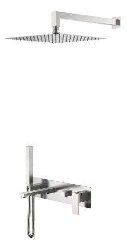 Душевая система Boheme Qubic 474-NB встраиваемая в стену цвет серый