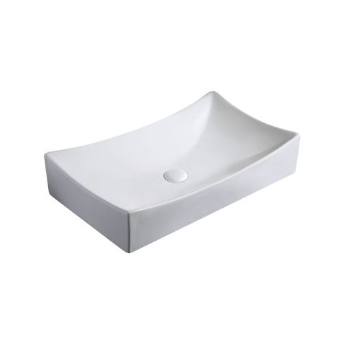 Раковина из сантехнического фаянса Azario AZ416 70х40 накладная цвет белый