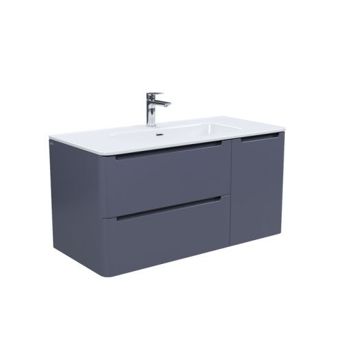 Тумба с раковиной Iddis Edifice EDI10D0i95K 100х50 подвесная цвет серый