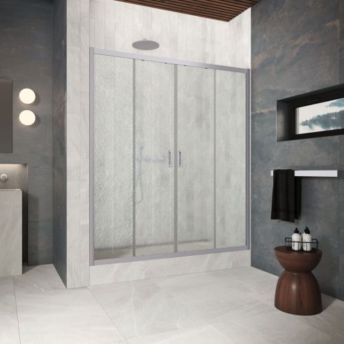 Душевая дверь Vegas-Glass Z2P Protec Z2P Protec 220 07 02 220х200 стекло рифленое профиль хром