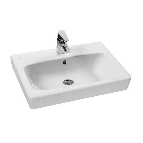 Раковина из сантехнического фарфора Aquaton Нео 1WH302185 60х50 подвесная цвет белый 1 отверстие под смеситель