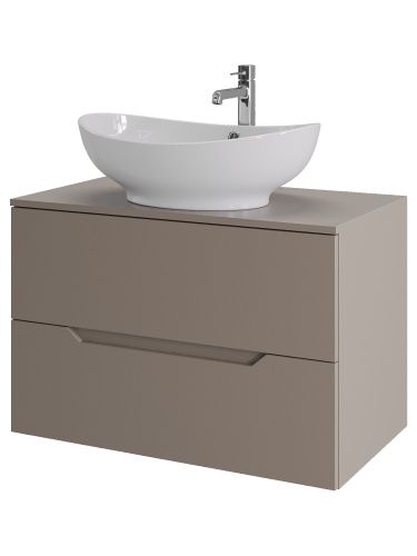 Тумба с раковиной Orange Line Li-80TuLMDF+B08-585W 80х50 цвет бежевый