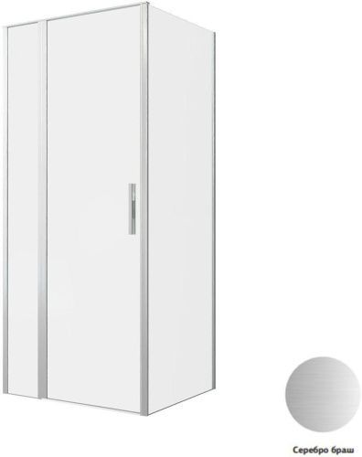 Душевой уголок Allen Brau Priority 3.31026.BA + 3.31041.BA 90х80 стекло прозрачное профиль серебро без поддона