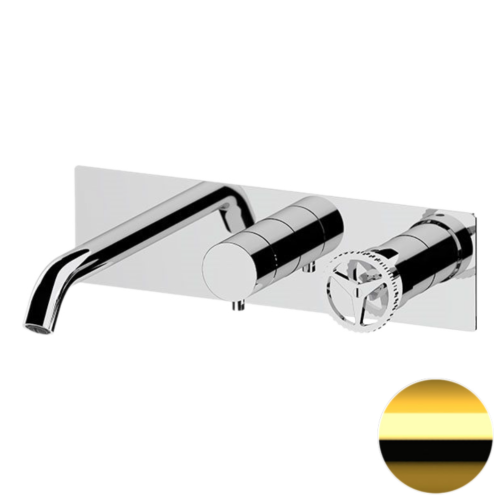 Смеситель для ванны Remer Chrono CH54D2DO встраиваемый в стену золото