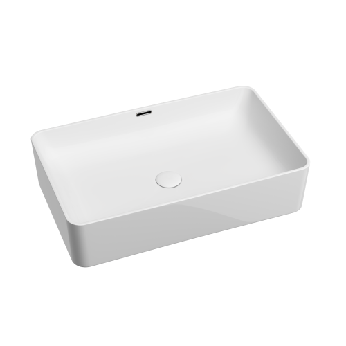 Раковина из сантехнического фарфора Ceramica Nova ELEMENT CN6065 60х40 накладная цвет белый без отверстий под смеситель