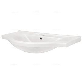Раковина из сантехнического фаянса СанТа Эльбрус100 100х50 накладная цвет белый