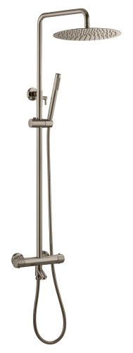 Душевая стойка Boheme Uno 468-T-NB настенная цвет серый с термостатом