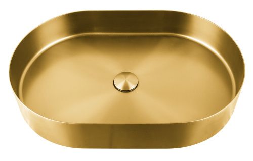 Раковина из нержавеющей стали AltroBagno Eterno AltroBagnoEterno001025OrSp 60х40 накладная цвет золото