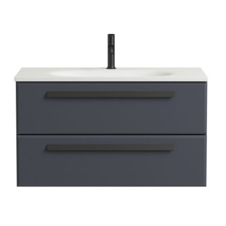 Тумба под раковину Cezares ECO ECO-900-2C-SO-GR-P 90х50 подвесная цвет черный