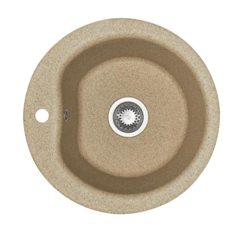 Кухонная мойка Aquaton Мида 1A712732MD220 50х50 цвет бежевый поверхность матовая