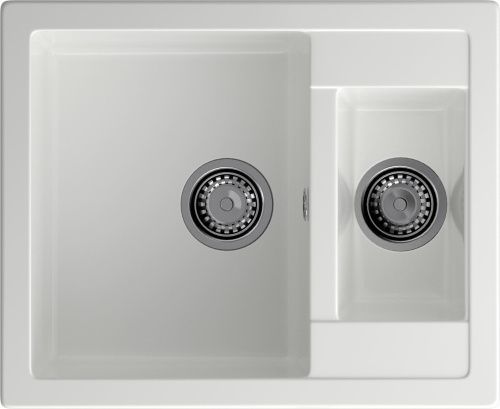 Кухонная мойка Granfest Quadro Q-610K иней 60х50 цвет белый поверхность матовая