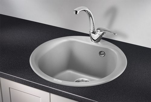 Кухонная мойка Granula 5101, АЛЮМИНИУМ 50х50 цвет серый поверхность матовая