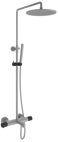 Душевая стойка AltroBagno Intento AltroBagnoIntento030421GrNe настенная цвет черный/серый