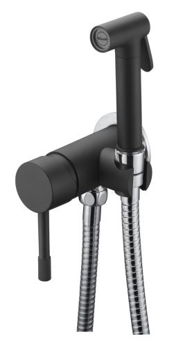 Гигиенический душ со смесителем Boheme Uno 467-BCR черный
