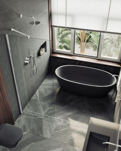 Душевая перегородка Maybah Glass MGD-1352-1ш 100х195 стекло прозрачное профиль белый