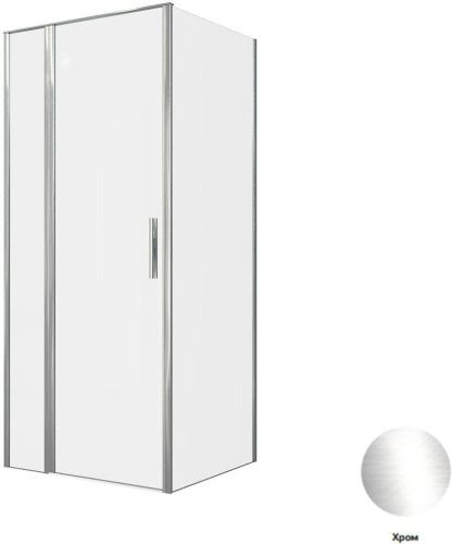 Душевой уголок Allen Brau Priority 3.31025.00 + 3.31040.00 90х80 стекло прозрачное профиль хром без поддона