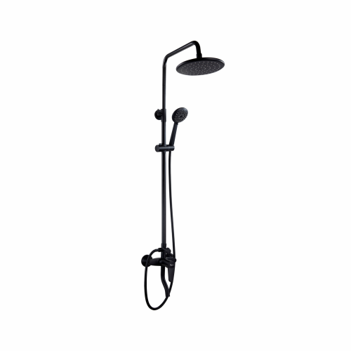 Душевая стойка Plstart PL2402-7 настенная цвет черный