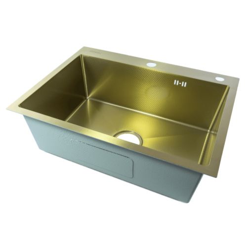Кухонная мойка Fmark FSC6050C 60х50 цвет золото поверхность матовая