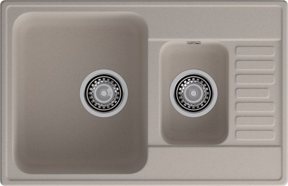 Кухонная мойка Granfest Quarz 21К песочный 75х50 цвет бежевый поверхность матовая