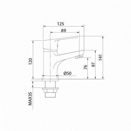 Смеситель Milardo Helic HELSB00M01 на раковину хром - фото 2