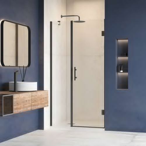 Душевая дверь RGW Hotel 350601212-14 120х195 стекло прозрачное профиль черный