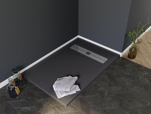 Душевой поддон из искусственного камня Aquanet Delight 00258900 160х80 черный без каркаса