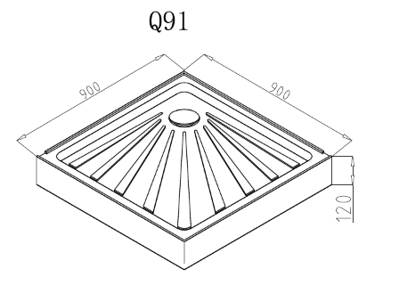 Душевой поддон из ABS-пластика Cerutti SPA Q91 90х90 белый с ножками - фото 2