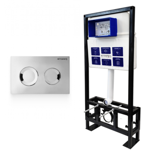Инсталляция Bettoserb Sava Free Standing SFS40006482 с клавишей смыва BETTOSERB хром глянец BRICKS
