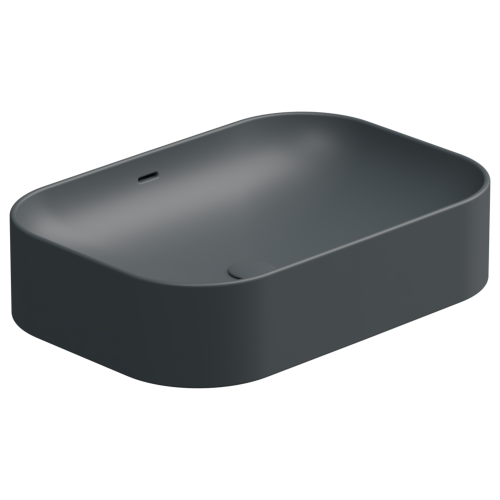 Раковина керамическая GSG Ceramic Design Easy EALAVTP60028 60х40 накладная цвет черный без отверстий под смеситель