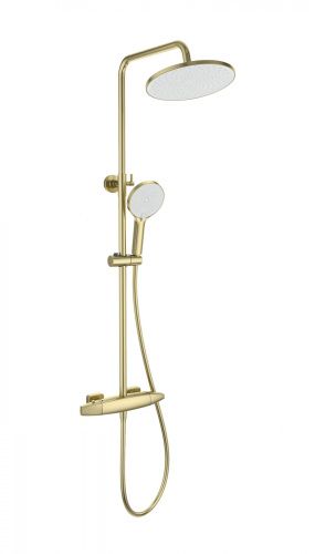 Душевая стойка Wonzon & Woghand Neo WW-B3035-A2-BG настенная цвет золото с термостатом