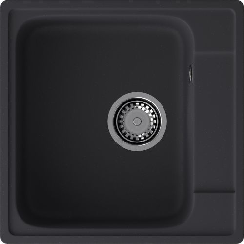 Кухонная мойка Granfest Quarz 48 черный 50х50 цвет черный поверхность матовая