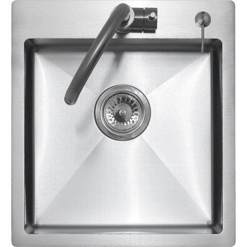 Кухонная мойка Melana ProfLine MLN-R44485H+дозатор 45х50 цвет серый поверхность матовая