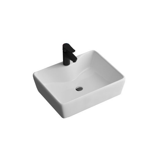 Раковина из сантехнического фаянса Grossman GR-3017 50х40 накладная цвет белый 1 отверстие под смеситель