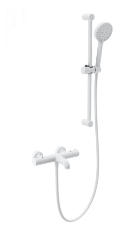 Душевой гарнитур Wonzon & Woghand  WW-C2006-A-MW настенный белый с термостатом